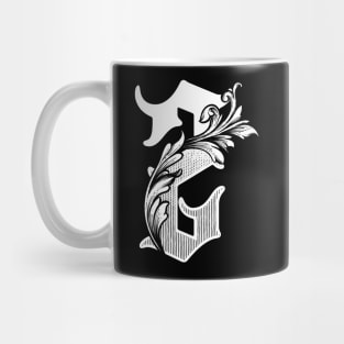 illustration of Z font vintage style hand drawing design Mug